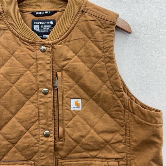 Carhartt Women’s XL Rugged Flex Relaxed Fit Quilted Snap Vest - Picture 4 of 9